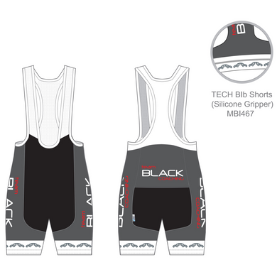 TECH Bib Shorts - Endurance+ Chamois, Silicon Gripper